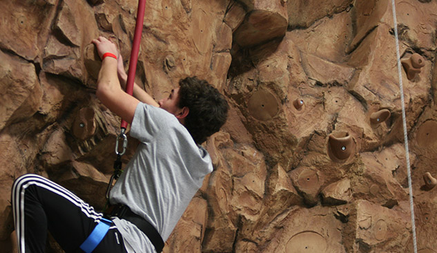 Rock climbing is challenge